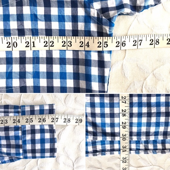 Tommy Hilfiger Mens Shirt XXL Blue Gingham Long Sleeve Button Down Collar Pocket - Picture 8 of 9
